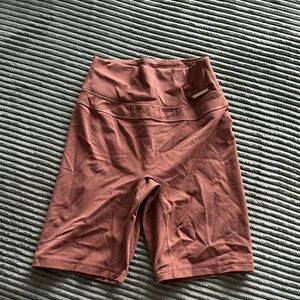 Gymshark / Whitney Simmons launch shorts size small.milk chocolate brown
